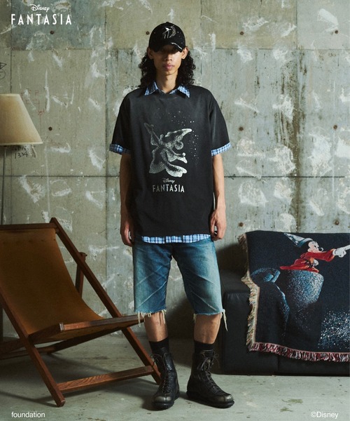 CAMPHOR WOOD tシャツ DISNEY / FANTASIA / GLITTER GRAPHIC TEE