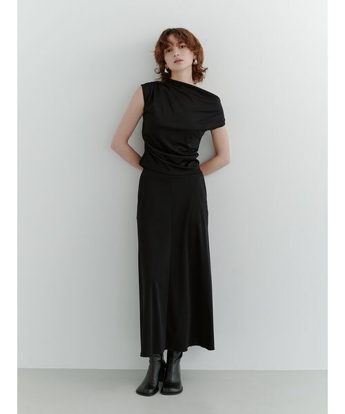 Mila Owen シルキータッチトップス×スカートSET UP Mila Owen（ミラオーウェン） ワンピース シルキータッチトップス