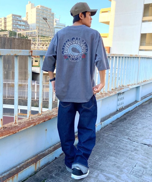「Quiksilver」 半袖Tシャツ L ネイビー メンズ_画像7
