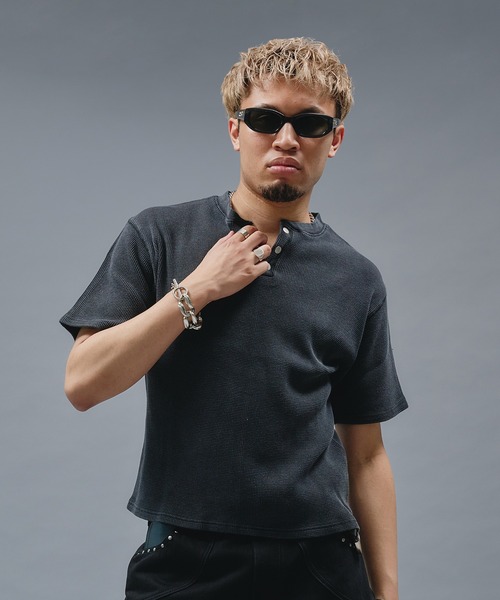 「ANDER HUNK」 半袖Tシャツ MEDIUM ブラック メンズ_画像3