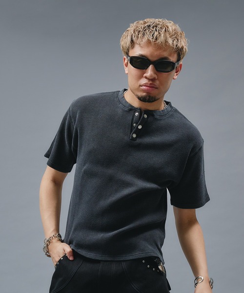 「ANDER HUNK」 半袖Tシャツ MEDIUM ブラック メンズ_画像7