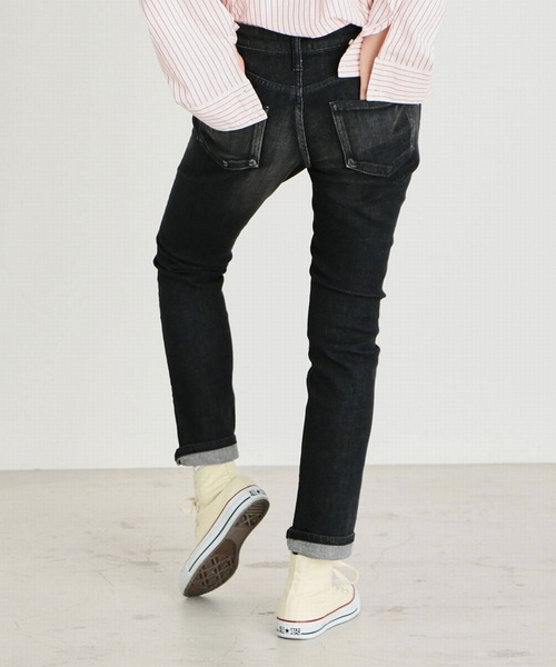 「SOMETHING」 デニムパンツ 25 パープル系その他 レディース_画像4