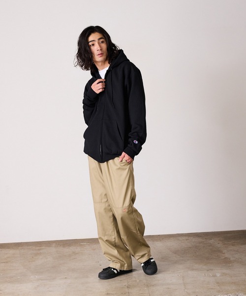 裏起毛パーカー黒、白　ラウンドカットソー 2点セット（裏起毛パーカー＋裾ラウンドTシャツ） 通販【ニッセン】