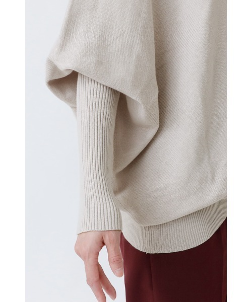 ニット セーター リブスリーブアシンメトリーニット レディース ElegChic ニット セーター リブスリーブアシンメトリーニット