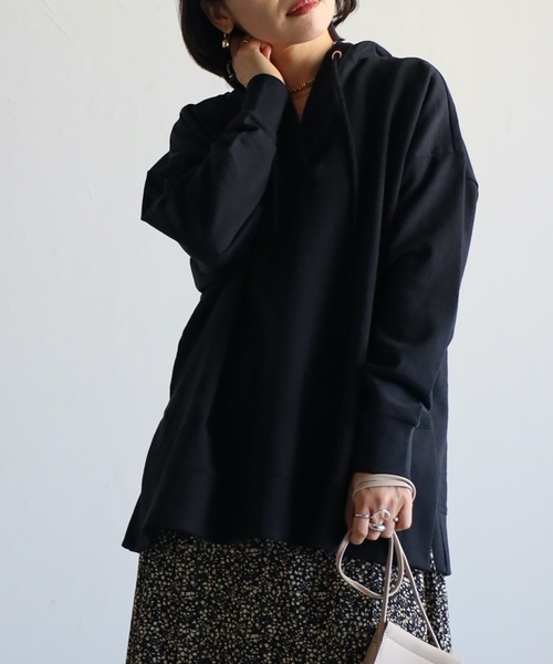 パーカー キーネックサイドスリットスウェットパーカー レディース | ap retro | 19