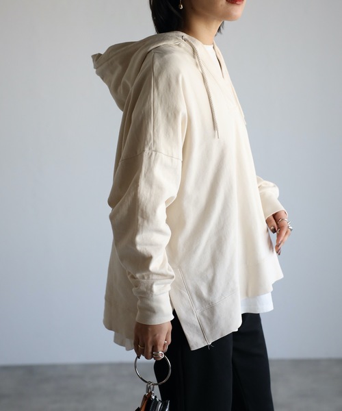 パーカー キーネックサイドスリットスウェットパーカー レディース | ap retro | 03