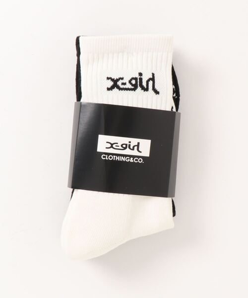 靴下 X Girl エックスガール Logo 2p Middle Socks Zozotown Paypayモール店 通販 Paypayモール