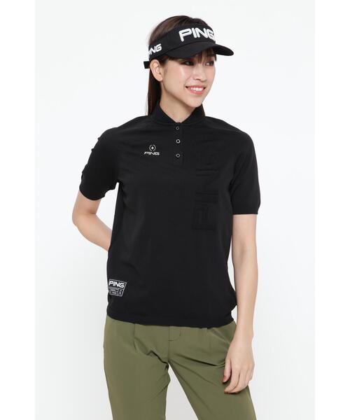 ポロシャツ ポロ 「PING APPAREL」ホールガーメントニットポロシャツ 「GOLD」 (LADIES) レディース