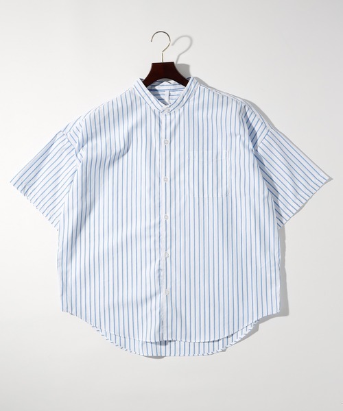 THISIS ブラウス シャツ ビッグシルエット バンドカラーシャツ