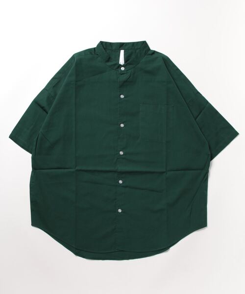 THISIS ブラウス シャツ ビッグシルエット バンドカラーシャツ