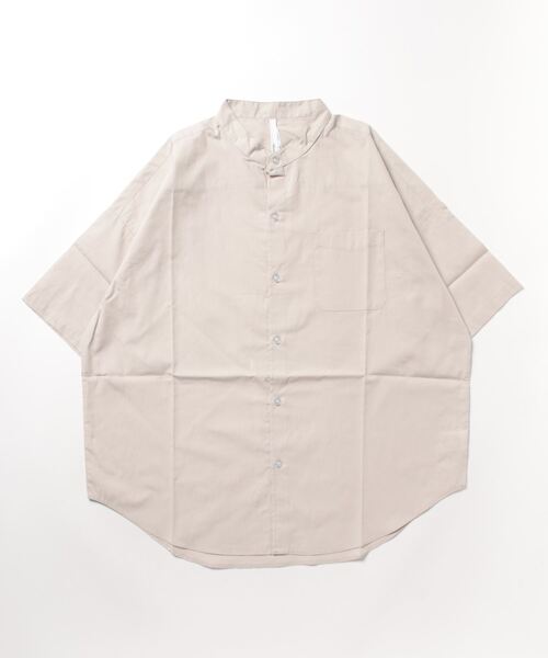 THISIS ブラウス シャツ ビッグシルエット バンドカラーシャツ