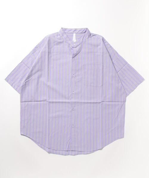 THISIS ブラウス シャツ ビッグシルエット バンドカラーシャツ
