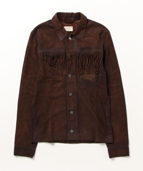 nonnative ポニースキンスウェードジャケット ブラウン ブラウン スエード シングルライダースジャケット