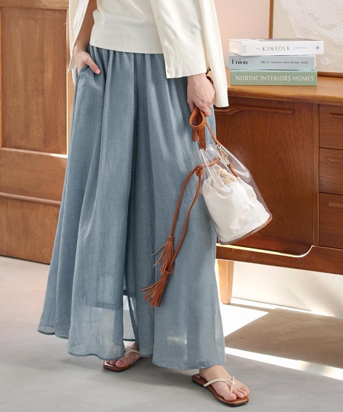 petit Poudre ドレープデザインパンツレディース