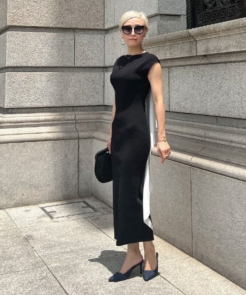 ワンピース バックフリルタイトニットワンピース : ZOZOTOWN Yahoo!店