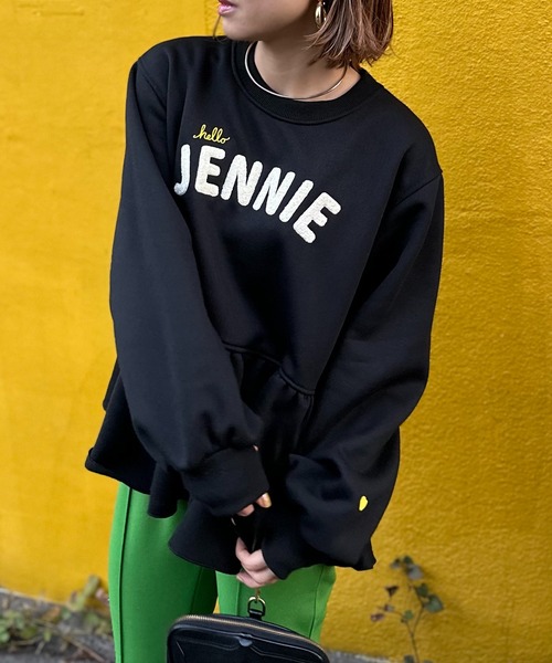 mi via loca トレーナー スウェット サガラ刺繍ロゴ ボリューム