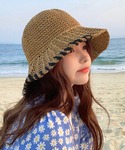 帽子 ハット 紫外線カット 麦わら帽子 ストロ...の詳細画像5