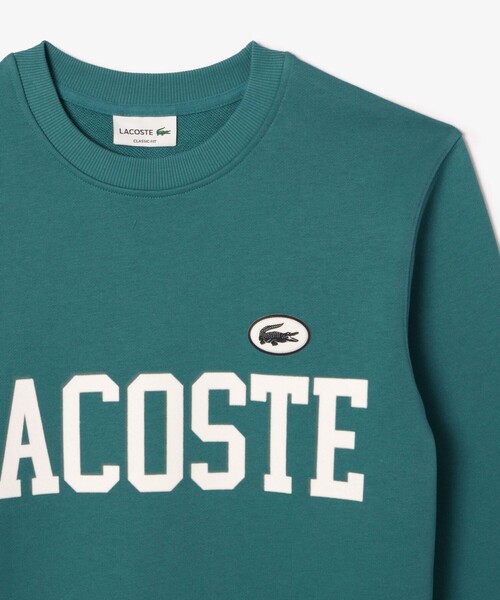 LACOSTEラコステ　フロッキープリントクルーネックスウェット　ロゴトレーナー 楽天市場】トレーナー スウェット ラコステ フロッキークロック