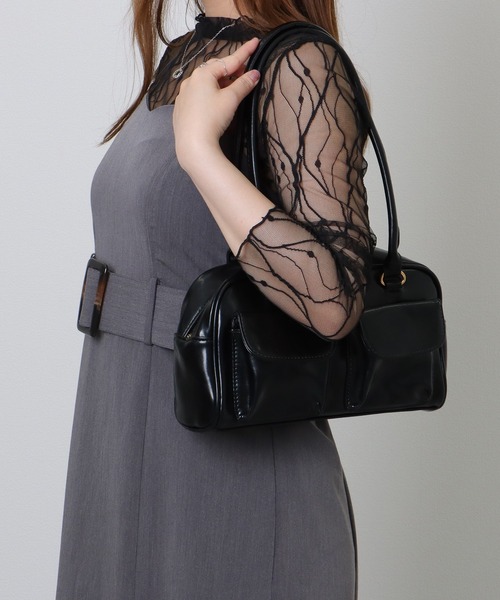 Lace Ladies（レースレディース） ボストンバッグ ポケット付き レザー
