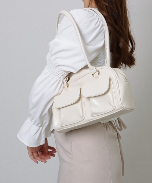 Lace Ladies（レースレディース） ボストンバッグ ポケット付き レザー