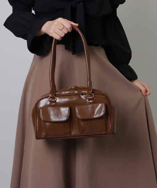 レザー ボストンバッグ ブラウン クリスチャン ヴィラ CHRISTIAN VILLA レザーボストンバッグ