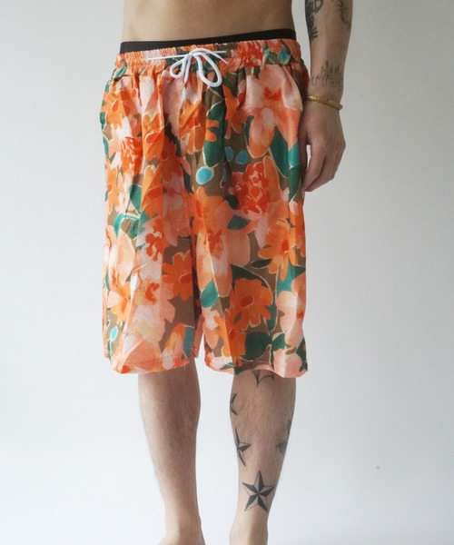 d）aresut 水着 「 (d)aresut / ダレスト 」 総柄 メンズ 海パン