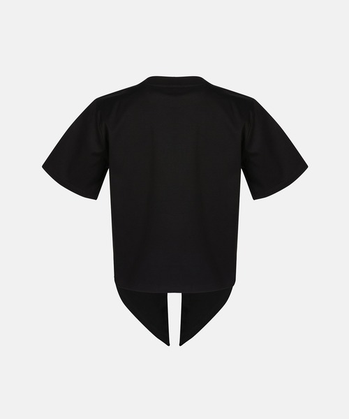 tシャツ 「メトロシティ」フロントスリットクロップキュービックTシャツ 前結び 半袖 ビーズ レディース METROCITY tシャツ 「メトロシティ」フロントスリットクロップ