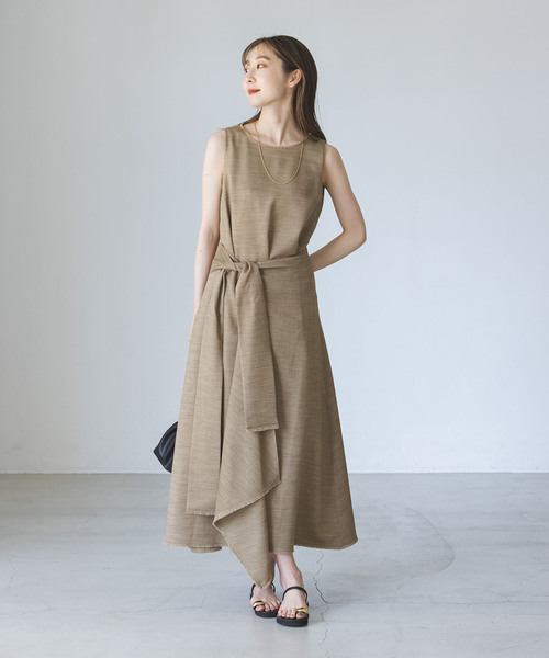 NOBLE フリンジヘムレイヤードワンピース NOBLE ワンピース フリンジヘムレイヤードワンピース : ZOZOTOWN