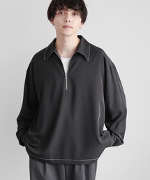 シャツ 「LUXURY+EASY」ラグイージー/ハーフジップステッチシャツ メンズ｜ZOZOTOWN Yahoo!店