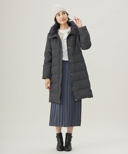 ダウンコート ダウンジャケット 「洗える」ポリエステルハウンド