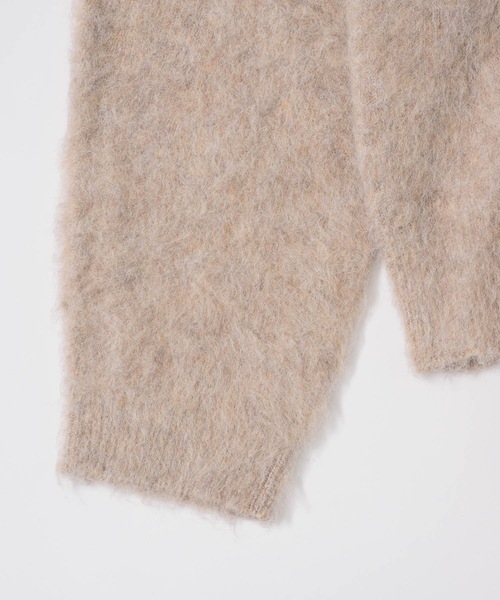 カーディガン mohair like long knit cardigan レディース igi カーディガン DOUBLE BREASTED MOHAIR LIKE CARDIGAN