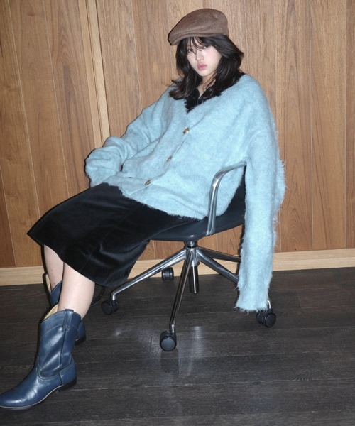 igi カーディガン DOUBLE BREASTED MOHAIR LIKE CARDIGAN／モヘア