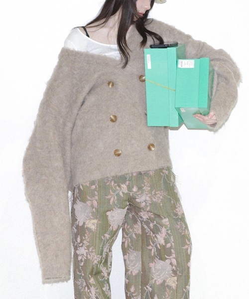 igi カーディガン DOUBLE BREASTED MOHAIR LIKE CARDIGAN