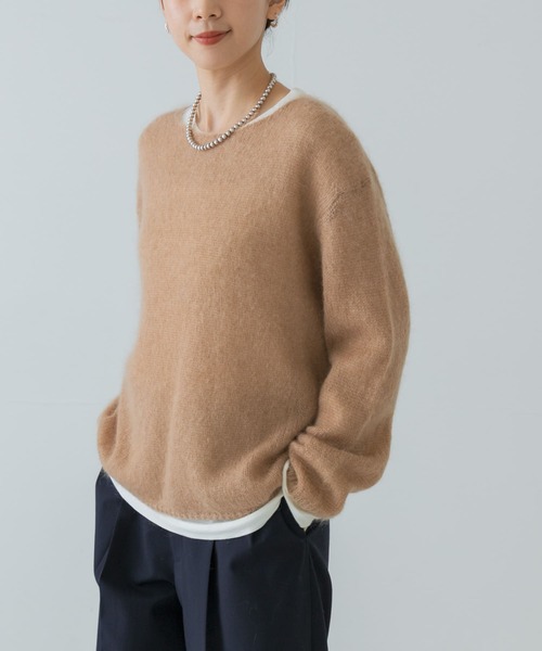 ニット セーター ヘアリールーズニット レディース