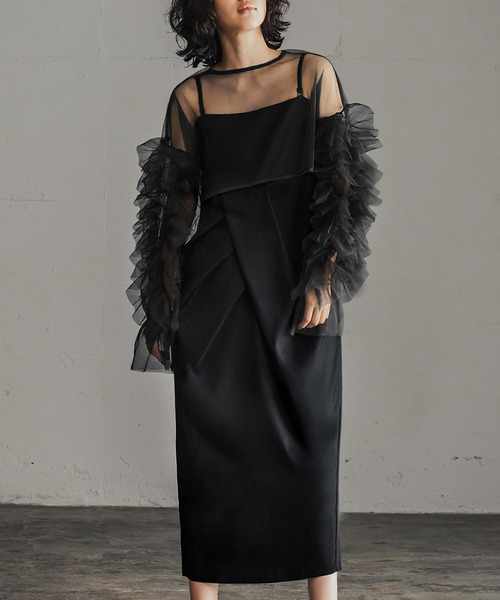 GIRL DRESS FOR NOW ドレス 「2WAY 着回しを楽しめる」チュールフリル