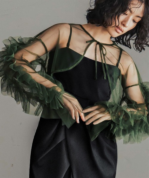 GIRL DRESS FOR NOW ドレス 「2WAY 着回しを楽しめる」チュールフリル