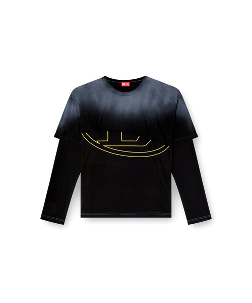 DIESEL ブラック 長袖Tシャツ DIESEL（ディーゼル） tシャツ メンズ 長袖Tシャツ T-BOXT-LS-BISK