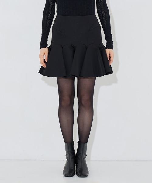 FETICO（フェティコ）WOOL BARATHEA フリルミニスカート FETICO スカート 「FETICO/フェティコ」別注 SATIN BARATHEA