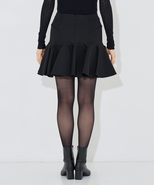 FETICO(フェティコ)WOOL BARATHEA フリルミニスカート FETICO スカート 「FETICO/フェティコ」別注 SATIN BARATHEA
