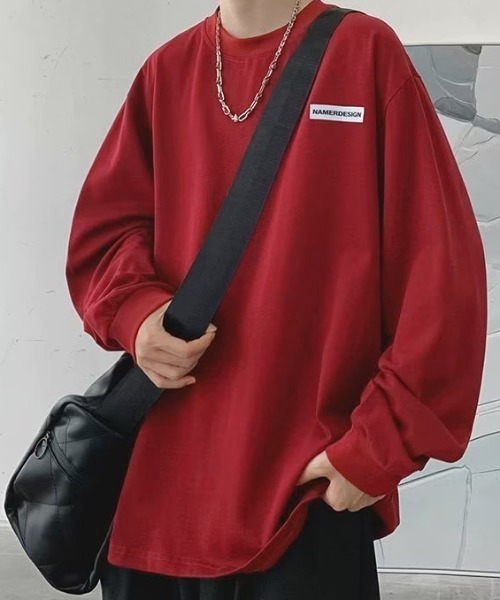 tシャツ ビッグシルエットワンポイントロンT ユニセックス レディース