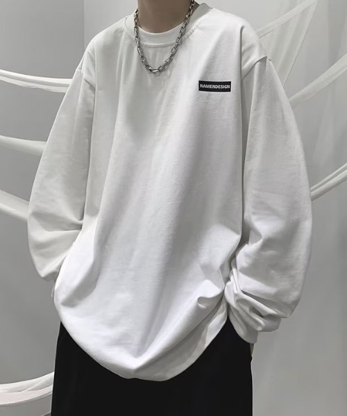 tシャツ ビッグシルエットワンポイントロンT ユニセックス レディース