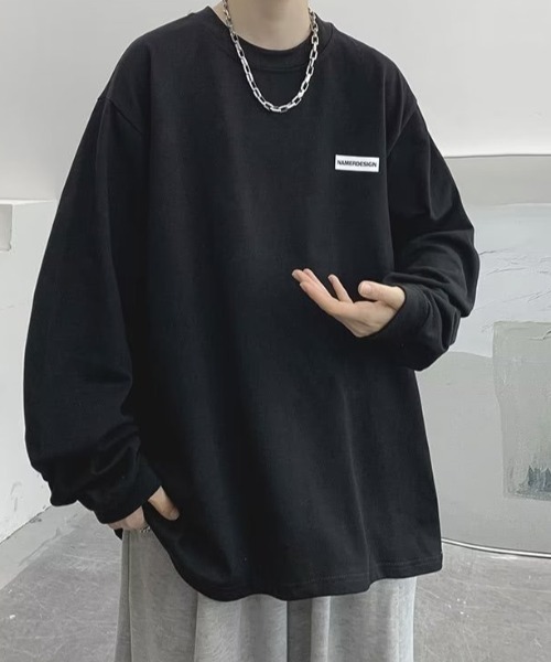 tシャツ ビッグシルエットワンポイントロンT ユニセックス レディース