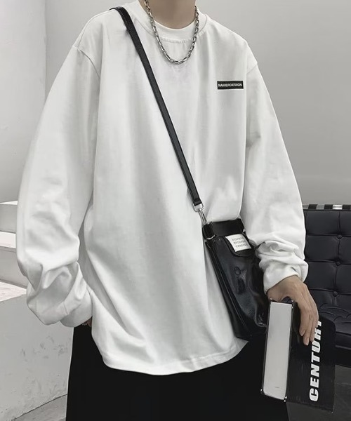tシャツ ビッグシルエットワンポイントロンT ユニセックス レディース