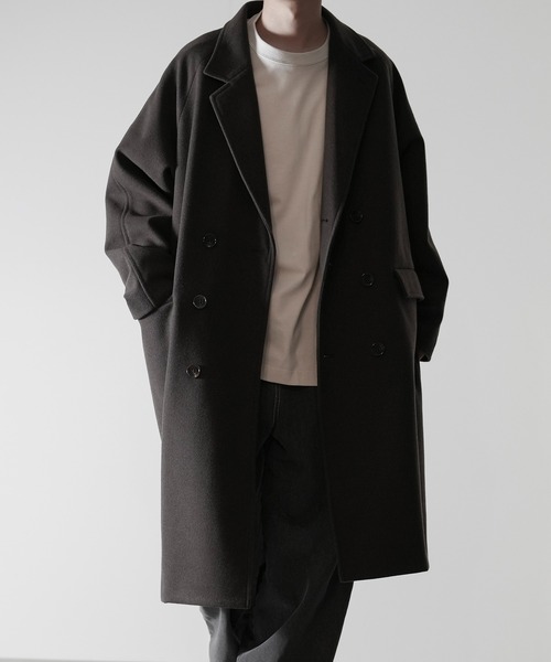 「RUUBON」 チェスターコート S ブラウン メンズ_画像3