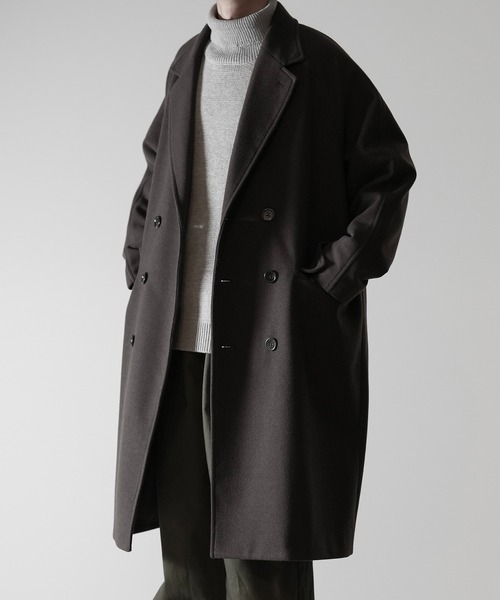 「RUUBON」 チェスターコート S ブラウン メンズ_画像4