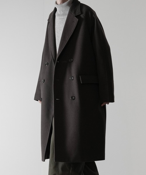 「RUUBON」 チェスターコート S ブラウン メンズ_画像5