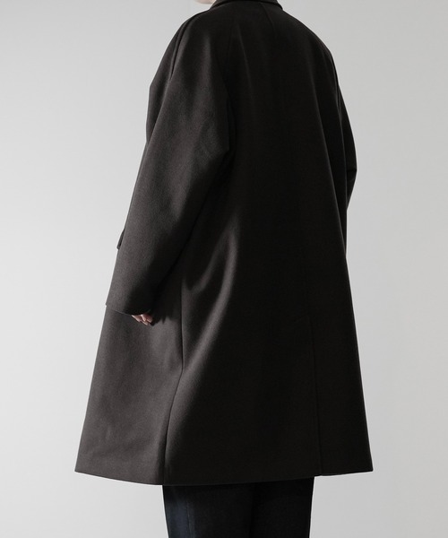 「RUUBON」 チェスターコート S ブラウン メンズ_画像7