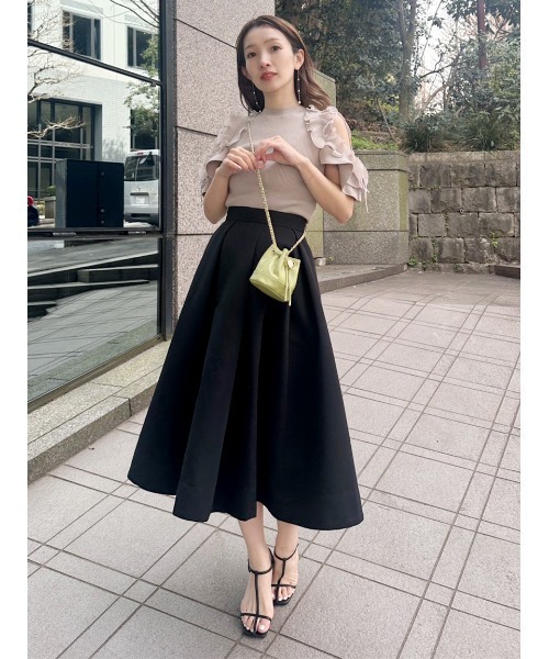 ♡SNIDEL プリーツフリルニットプルオーバー 25ss♡ プリーツフリルニットプルオーバー(ニット)｜トップス｜SNIDEL