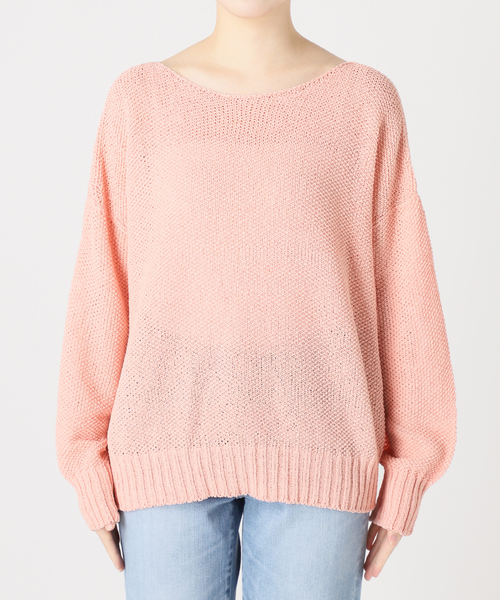 【美品✨】Spick&Span カシミヤ混クループルオーバー　ゆったり　ピンク Spick & Span（スピックアンドスパン）の「カシミヤウールクルー