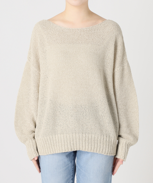 Spick＆Span ニット セーター ペーパーヤーン2WAYルーズプル